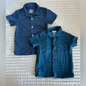 Toddler Bundle of boy button down short sleeve, 3T